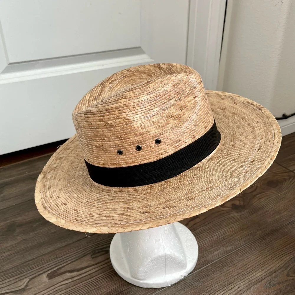 Stylish Straw Hat with Black Band